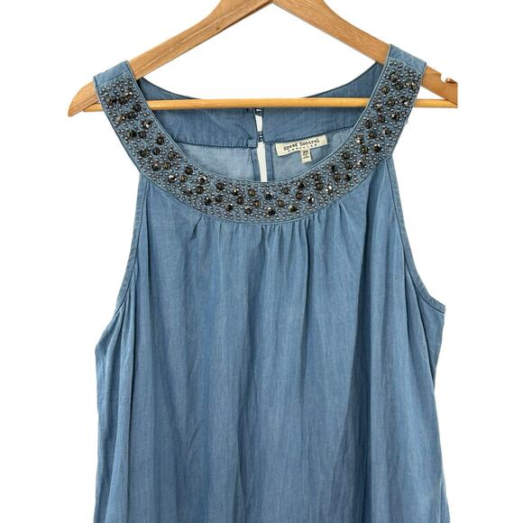 Speed Centrol New York Sleevless Dress Size L Color Light Blue/Grey Size 2X - Picture 7 of 10